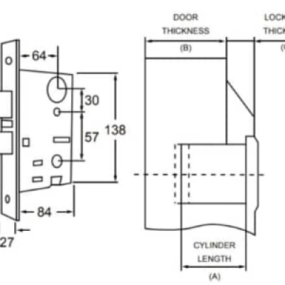 MORTISE DOOR LOCK (ROLLEXUS FR360)