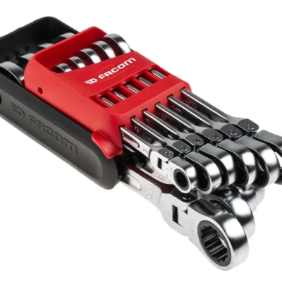 Facom 467BF Series 10-Piece Spanner Set, 8  19 mm, Chrome Vanadium Steel