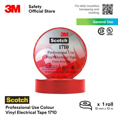 3M Scotch 1710 Vinyl Electrical Insulation Tape 18 mm x 10 m [Blue Green Yellow]