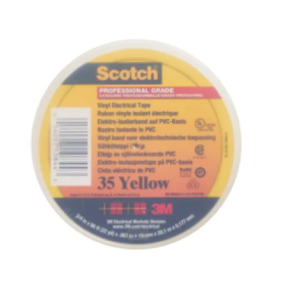 Scotch Vinyl Electrical Tape 35 (Yellow)