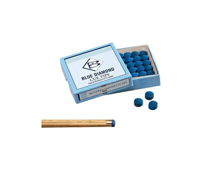 Brunswick Blue Diamond Cue Tip For Pool & Snooker (Box Of 50)