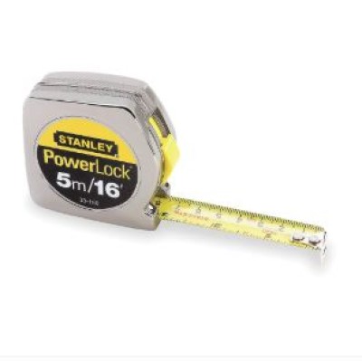 STANLEY 33-158 Tape Measure 3 4 Inch x 5m Chrome In ft mm
