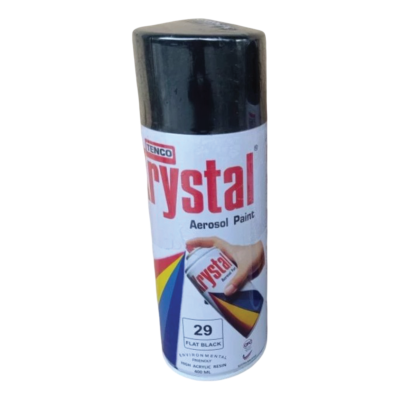 PAINT SPRAY 29 AEROSOL ARO FLAT BLK  400ML KRYSTAL