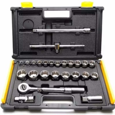 STANLEY 86-477 1 2" DR SOCKET SET 10MM - 32MM 12PT (27PCS) 10MM - 27MM , 30MM , 32MM )