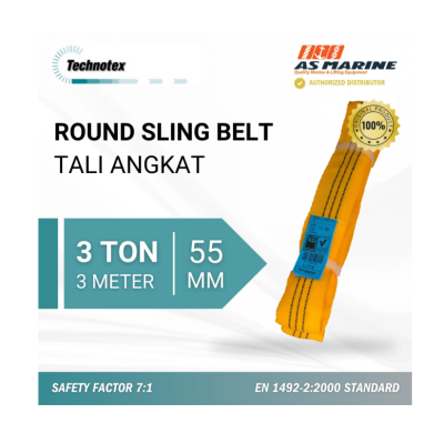 3 TONNE X 3 MTR EFT.LEN POLYESTER ROUND SLING (TECHNOTEX HOLLAND) SF 7:1