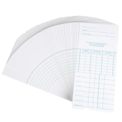 Time Punch Card (Timi) White Colour Card