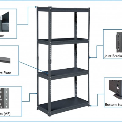 *TTF ISR661432 - Instyle Rack [1680mm(H) x 350mm(D) x 800mm(L) x 4 Levels]