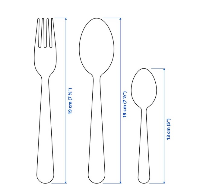 IKEA -Dragon 18-piece cutlery set, stainless steel