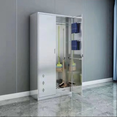 Stainless Steel Cleaning Cabinet Double Door