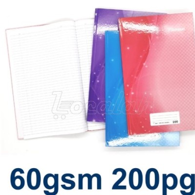 F4 Hard Cover Foolscap Book   Buku Log Panjang Kulit Tebal 200p (RANDOM COLOR)