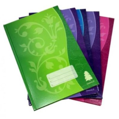 Green Hill - Assorted Colour F4 Hard Cover Notebook 300PAGES