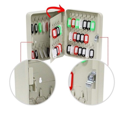 80 Key Slot Metal Key Box Lockable Security Metal Key Cabinet
