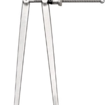 STARRETT Yankee Spring-Type Calipers, Inside, 12" Size and Capacity, Quick-Spring Nut, Flat Leg   Model: 73B-12