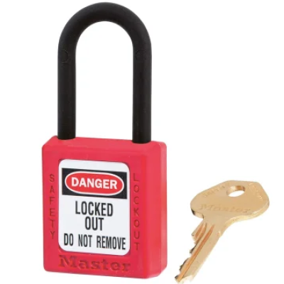 Master Lock Padlock Zenex Thermoplastic Padlock, Keyed Alike, 6mm Shackle, 38mm Body