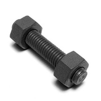 SRG-UTI ASTM A193 B7 STUDBOLT C W 2 A194 GR. 2H HEAVY HEX NUTS - PLAIN - 1-1 8" - 8UNC X 230MM
