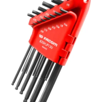 Facom 13 piece L Shape Hex Key Set, 0.050 - 1 16 - 5 64 - 7 64 - 9 64 - 1 4 - 3 32 - 1 8 - 5 32 - 3 16 - 7 32 - 5 16 - (83SH.JP13U)