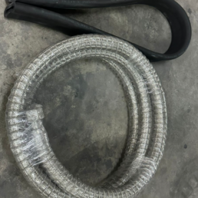 *Liquid N2 supply hose to pump skid, 1-1 2" OD SS304 Flexible Hose x 3m length, with 1-1 2" FBSP Swivel Coupling, SS304 spring guard, with insulation and galvanized steel whip-check cable
