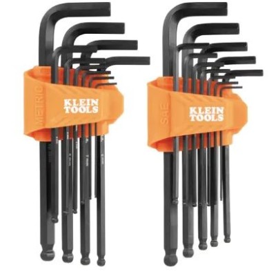 Super Rod 22 piece L-Shaped Imperial Metric Hex Key Set, Hex size 9 64 in BLS22