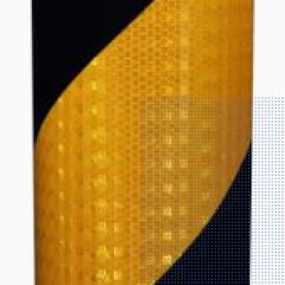 Black and yellow warning tape reflective strips zebra crossing floor Marking (20cmx3meter)