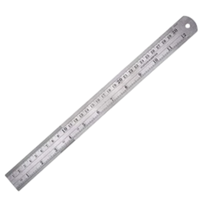 Stainless Steel Ruler 30cm (1X10'S)