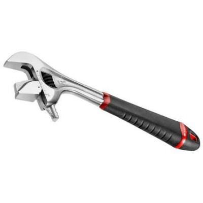 Facom, 33 mm Jaw Capacity Adjustable Spanner, 201mm Overall, Bi-Material Handle