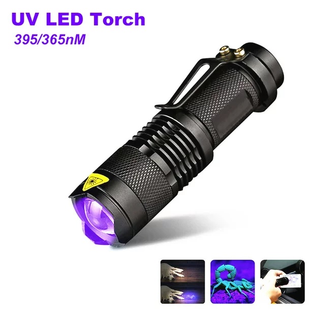 Torch Led Flashlight Generic UV Ultra Violet LED Flashlight Blacklight Light 395nM Inspection Lamp Torch