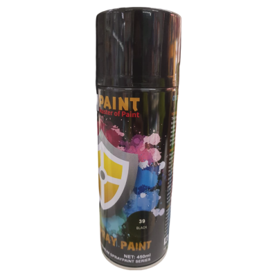 PAINT SPRAY BLACK 450ML ALI PAINT
