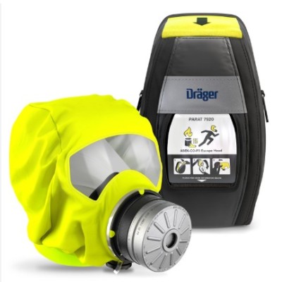 DRAEGER PARAT 7520 SOFT PACK C W SHOULDER HARNESS FOR PARAT ESCAPE HOODS