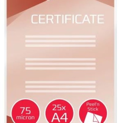 GBC A4 Gloss Lamination Pouch 75 m Thickness, 25 Per Pack Pack Quantity