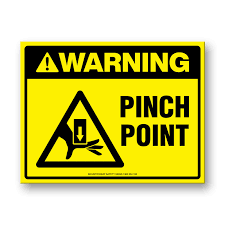 STICKER, "PINCH POINT" (DELIVERY TO LABUAN AREA ONLY)