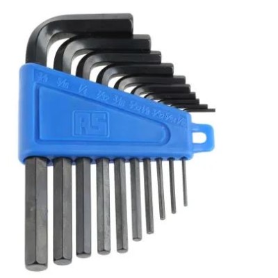 RS PRO 10 piece L Imperial Hex Key Set, Hex size 1 16  5 16ZZZZZZ