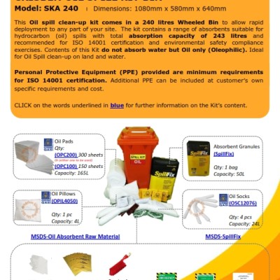 *Crisben Oil Spill Kit (SKA240)