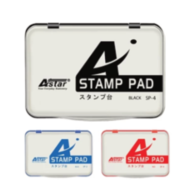 Astar No.4 Stamp Pad - Black   Blue   Red (SP4)