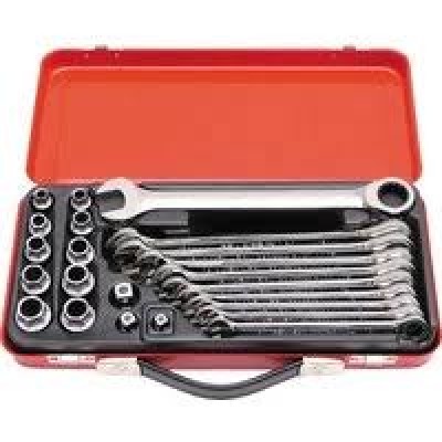 KENNEDY KEN5823980K 10-19mm RATCHET SPANNER & SOCKET SET 23PC