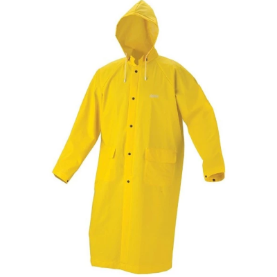 HEAVY DUTY PVC YELLOW RAINCOAT - 3 4 LENGTH, Size M - 3XL