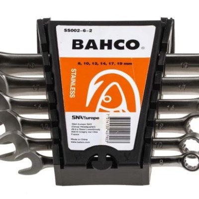 *Bahco SS002 Series 6-Piece Spanner Set, 8 ? 19 mm, Stainless Steel