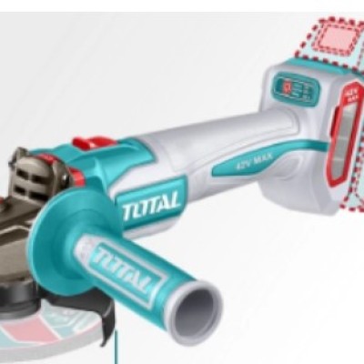 TOTAL TAGLI4128102 Cordless 42V Angle Grinder 4, with 2Pcs 2.5Ah battery pack