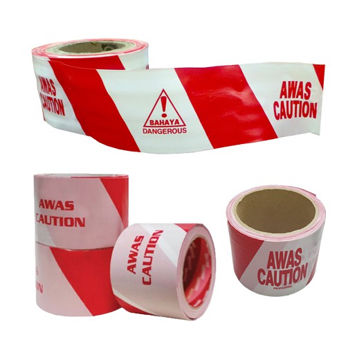 3" x 50M BARRICADE TAPE AWAS TAPE WARNING TAPE CAUTION TAPE