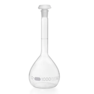 Duran Volumetric Flask 1000mL Class A SJ 24 29 with PE Stopper (1pc) PN DU246785457