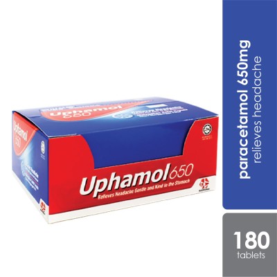 *Uphamol Paracetamol 650mg Relieves Headache [180s Box]