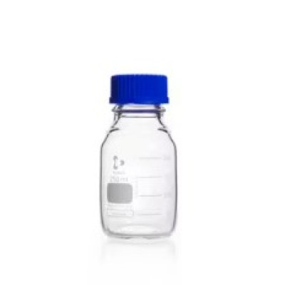LAB. BOTTLE ROUND CLEAR, 21801.3651 DURAN S-CAP & P-RING, 250ML, 1PK OF10