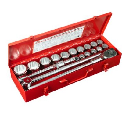 M10 3 4 Dr Socket Set (20pcs : Metric)  M6154