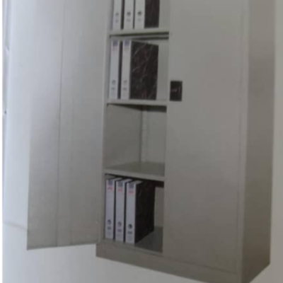 S118 Full Height 4-Tier Cabinet with Steel Swinging Double Door, Adjustable Shelves