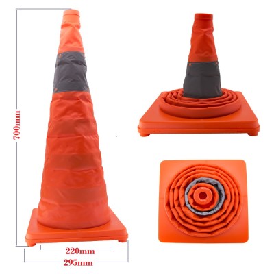 *Collapsible Reflective Traffic Safety Cones 28in