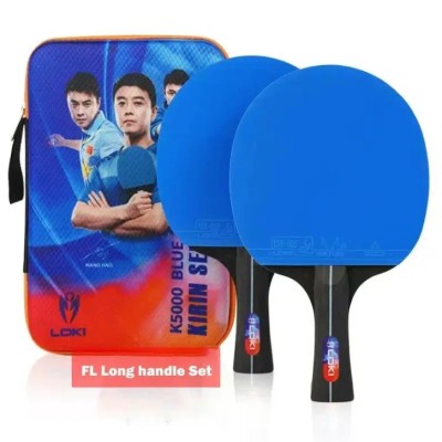 "LOKI K5000 Table Tennis Bats x 2 with Blue Rubber "
