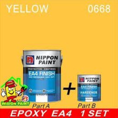 YELLOW 0668 ( 1L ) EA4 FINISH   EA 4 NIPPON PAINT PROTECTIVE COATING   HIGH PERFORMANCE   HEAVY DUTY