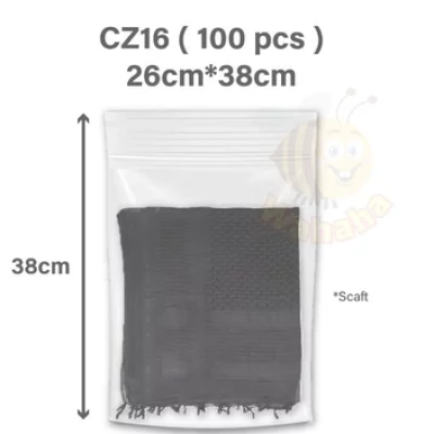LARGE Zip Lock Plastic Bag 100PCS Extra Thick Transparent Zipper Bag Self Seal Clear Ziplock (size26x38)