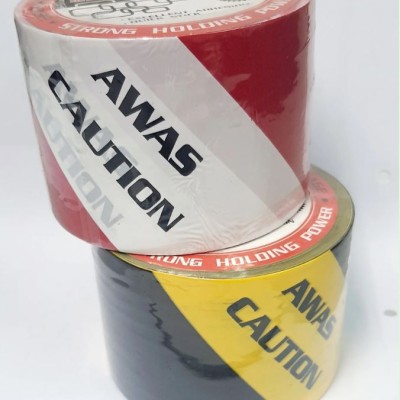 YELLOW BLACK BARRICADE TAPE AWAS TAPE CAUTION TAPE 3"x50METERS