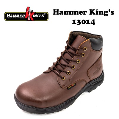 *Hammer Kings 13014 Mid Cut Lace-up Steel Toe Cap Leather Safety Shoes