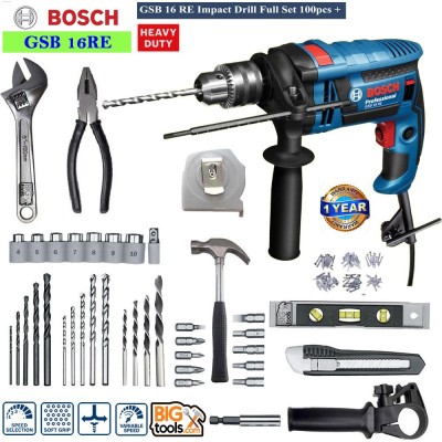 *BOSCH GSB 16 RE Professional Impact Drill With 100pcs Accessories